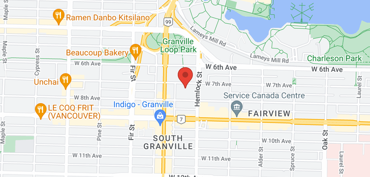 map of 504 1438 W 7TH AVENUE